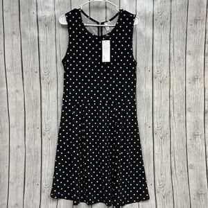 NWT Jules & Leopold  Black and White Polka Dot Dress Size Medium